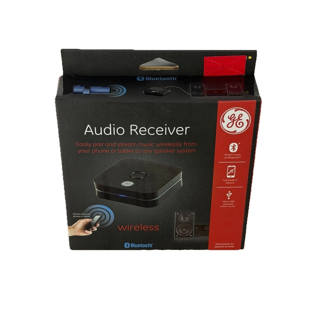 GE 11081 Home Audio Bluetooth Receiver Wireless Stereo Adapter NIB New Sealed